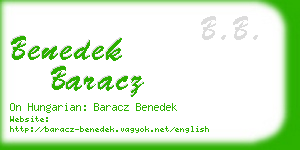 benedek baracz business card